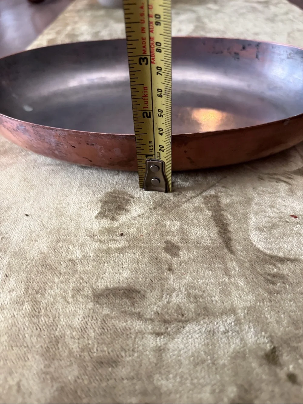 Douro Copper Skillet with Brass Handle - Classic Copper Finish